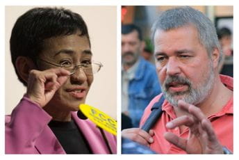 Nobelova nagrada za mir novinarima Mariji Resi i Dmitriju Muratovu Nobelova nagrada za mir novinarima Mariji Resi i Dmitriju Muratovu