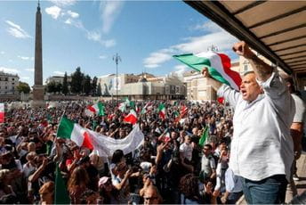 Protest u Rimu zbog zelenih propusnica Protest u Rimu zbog zelenih propusnica
