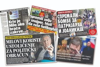 Dnevno po četiri medijska napada na ,,komite“ i Đukanovića Dnevno po četiri medijska napada na ,,komite“ i Đukanovića