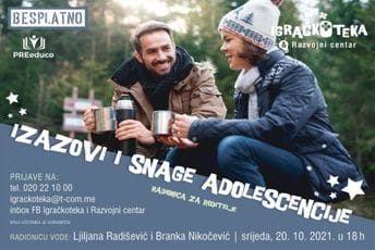 Naredne sedmice radionice za djecu i roditelje tinejdžera Naredne sedmice radionice za djecu i roditelje tinejdžera