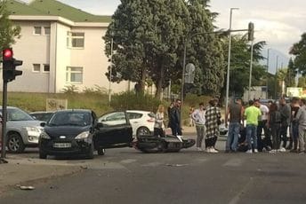 Udes na Pobrežju, motociklista transportovan u Urgentni blok Udes na Pobrežju, motociklista transportovan u Urgentni blok