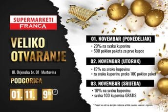 Još jedan supermarket Franca u Podgorici