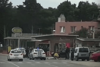 Oboren pješak u Baru Oboren pješak u Baru