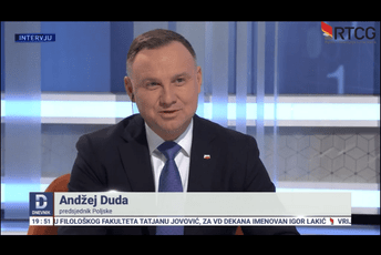 Duda: Članstvo Crne Gore ojačaće EU Duda: Članstvo Crne Gore ojačaće EU