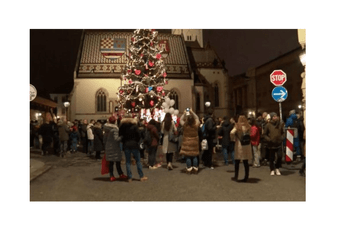 U Zagrebu novi protest protiv kovid mjera U Zagrebu novi protest protiv kovid mjera