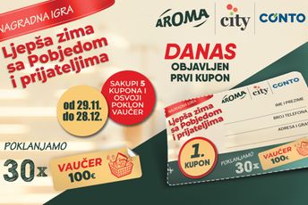 Nagrade po 100 eura u marketima Aroma, City i Conto