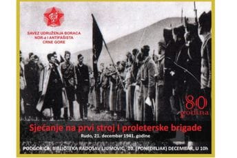 Tribina sjećanja: Ratni put Prve proleterske brigade Tribina sjećanja: Ratni put Prve proleterske brigade