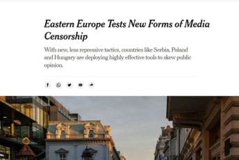 Njujork tajms: Vučić cenzuriše medije, pokušava da uništi kredibilitet kritički nastrojenih novinara Njujork tajms: Vučić cenzuriše medije, pokušava da uništi kredibilitet kritički nastrojenih novinara