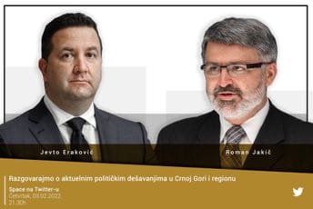 Eraković: Sati nas dijele od glasanja koje nosi nadu građanskoj CG; Jakič: Proevropska većina u parlamentu ili izbori Eraković: Sati nas dijele od glasanja koje nosi nadu građanskoj CG; Jakič: Proevropska većina u parlamentu ili izbori