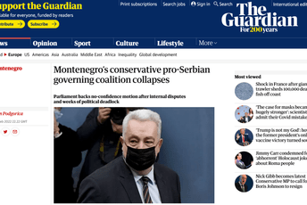 Evropski mediji o padu Krivokapićeve vlade: Krah prosrpske vladajuće koalicije u Crnoj Gori Evropski mediji o padu Krivokapićeve vlade: Krah prosrpske vladajuće koalicije u Crnoj Gori