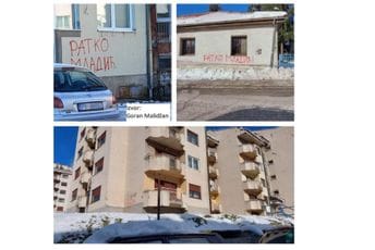 HRA: Hitno ukloniti grafite koji veličaju Mladića u Pljevljima HRA: Hitno ukloniti grafite koji veličaju Mladića u Pljevljima