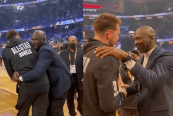 Džordan se prišunjao Dončiću i zagrlio ga, Slovenac nije mogao da vjeruje da mu zna ime Džordan se prišunjao Dončiću i zagrlio ga, Slovenac nije mogao da vjeruje da mu zna ime