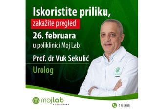 Profesor doktor Vuk Sekulić, specijalista urologije u poliklinici Moj Lab u subotu, 26. februara