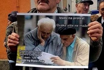 U Bijelom Polju danas protest penzionera sa sjevera U Bijelom Polju danas protest penzionera sa sjevera