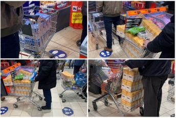 Uplašeni Vučićevim obraćanjem kupuju namirnice na veliko Uplašeni Vučićevim obraćanjem kupuju namirnice na veliko