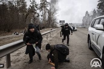 Kod Kijeva granatiran punkt za evakuaciju civila Kod Kijeva granatiran punkt za evakuaciju civila