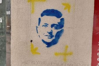 Likovi Zelenskog i Klička na podgoričkim fasadama Likovi Zelenskog i Klička na podgoričkim fasadama