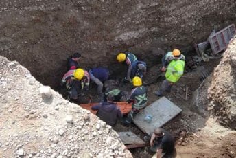U Podgorici se zemljište obrušilo tokom radova na putu: Poginula dva radnika Tehnoputa Sa mjesta nesreće