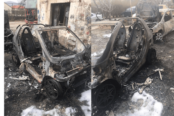 Podgorica: Više automobila zapaljeno u dvorištu Stefana Milića Podgorica: Više automobila zapaljeno u dvorištu Stefana Milića