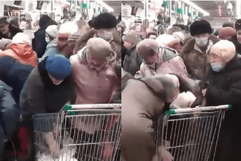 Rusi strahuju od novog poskupljenja, u marketima borba za šećer (VIDEO) Rusi strahuju od novog poskupljenja, u marketima borba za šećer (VIDEO)