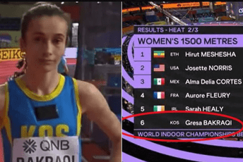 Skandal u Beogradu, kosovskoj takmičarki prekrili nacionalna obilježja i na dresu Skandal u Beogradu, kosovskoj takmičarki prekrili nacionalna obilježja i na dresu