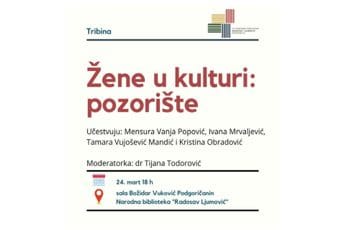 Tribina posvećena ženama u pozorištu večeras u biblioteci "Radosav Ljumović" Tribina posvećena ženama u pozorištu večeras u biblioteci "Radosav Ljumović"