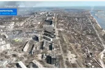 Ruska televizija prikazala razoreni grad, ali za sve optužila Ukrajinu Ruska televizija prikazala razoreni grad, ali za sve optužila Ukrajinu