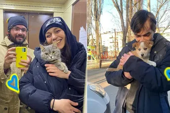 Volonteri u Kijevu spašavaju ljubimce koji su ostali zarobljeni u kućama bez vlasnika Volonteri u Kijevu spašavaju ljubimce koji su ostali zarobljeni u kućama bez vlasnika