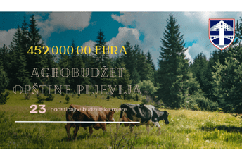 Opština Pljevlja pomaže poljoprivrednike sa 452 hiljade eura, javni pozivi početkom aprila Opština Pljevlja pomaže poljoprivrednike sa 452 hiljade eura, javni pozivi početkom aprila