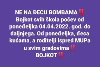 Poziv se širi društvenim mrežama: U ponedjeljak neće da šalju djecu u školu, okupiće se ispred MUP-a? Poziv se širi društvenim mrežama: U ponedjeljak neće da šalju djecu u školu, okupiće se ispred MUP-a?