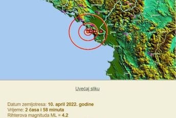 Zemljotres u Albaniji, osjetio se i u Crnoj Gori Zemljotres u Albaniji, osjetio se i u Crnoj Gori