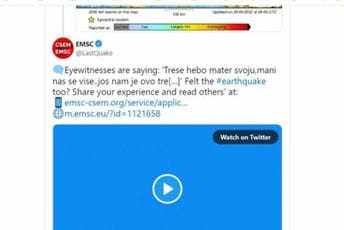 EMSC nakon novog zemljotresa u BiH: "Trese hebo mater svoju..." EMSC nakon novog zemljotresa u BiH: "Trese hebo mater svoju..."