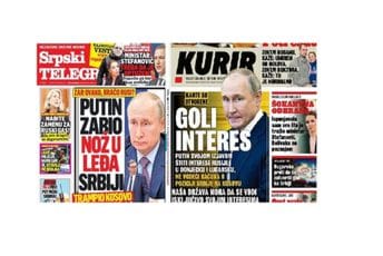 Vučićevi tabloidi žestoko napali Putina: Zabio je nož u leđa Srbiji Vučićevi tabloidi žestoko napali Putina: Zabio je nož u leđa Srbiji