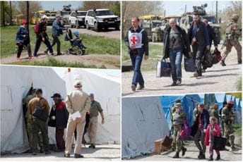 Prve fotografije civila koji su napustili opkoljeni Azovstal u Mariupolju