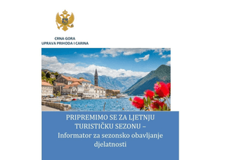 UPC objavila Informator za lica koja sezonski obavljaju djelatnost UPC objavila Informator za lica koja sezonski obavljaju djelatnost