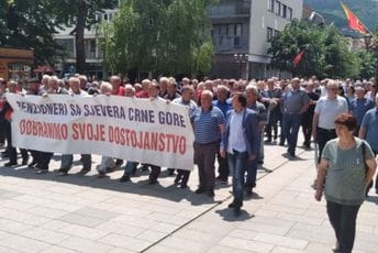 Penzioneri poručili: Imate rok mjesec dana da najniža penzija bude 270 eura