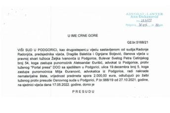 Presuda Gž.br.5168/21 Presuda Gž.br.5168/21