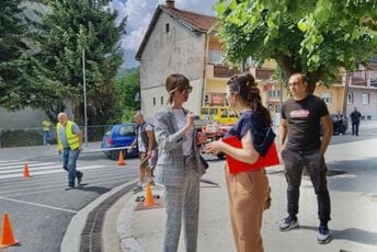 Ščepanović obišla radove: Pri kraju rekonstrukcija Ulice vojvode Mine i dijela  glavnog gradskog Trga