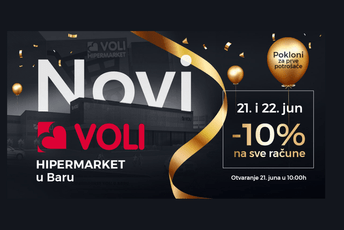 Novi VOLI hipermarket u Baru Novi VOLI hipermarket u Baru