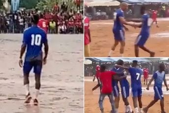 Dok su Bajern i Liverpul pregovarali o njemu, Mane se u rodnom selu rekreirao na blatnjavom terenu Dok su Bajern i Liverpul pregovarali o njemu, Mane se u rodnom selu rekreirao na blatnjavom terenu