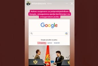 Google na crnogorskom postoji već duže, da li je to neko pokušao da obmane javnost? Google na crnogorskom postoji već duže, da li je to neko pokušao da obmane javnost?