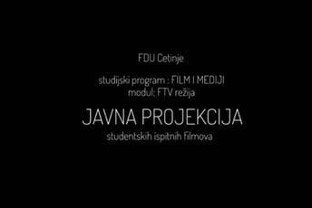 Projekcija studentskih filmova FTV režije na ljetnjoj pozornici u Staroj varoši Projekcija studentskih filmova FTV režije na ljetnjoj pozornici u Staroj varoši