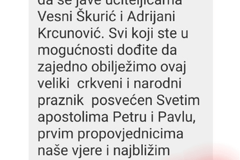 Risan: Škola zove djecu na proslavu crkvenog praznika Petrovdana Risan: Škola zove djecu na proslavu crkvenog praznika Petrovdana