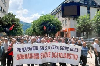 Protest penzionera sa sjevera 14. jula u Bijelom Polju Protest penzionera sa sjevera 14. jula u Bijelom Polju
