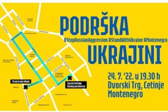 Na Cetinju protest za Ukrajinu: Za slobodu svih nas Na Cetinju protest za Ukrajinu: Za slobodu svih nas