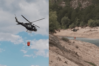 Vazduhoplovci VCG gasili požar na području Nikšića Vazduhoplovci VCG gasili požar na području Nikšića