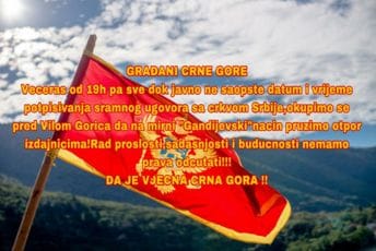 Grupa građana: Od večeras ispred vile Gorica sve dok ne saopšte datum potpisivanja ugovora sa SPC Grupa građana: Od večeras ispred vile Gorica sve dok ne saopšte datum potpisivanja ugovora sa SPC