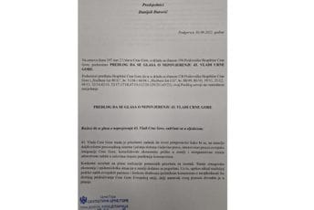 Podržalo 36 poslanika: U skupštinsku proceduru predat Predlog da se glasa o nepovjerenju 43. Vladi Crne Gore Podržalo 36 poslanika: U skupštinsku proceduru predat Predlog da se glasa o nepovjerenju 43. Vladi Crne Gore