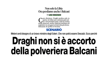 IL TEMPO: Mario Dragi nije primijetio balkansko bure baruta, EU I NATO nijesu reagovali na apele Mila Đukanovića IL TEMPO: Mario Dragi nije primijetio balkansko bure baruta, EU I NATO nijesu reagovali na apele Mila Đukanovića