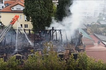 Požar u centru Podgorice, izgorio sprat kuće Požar u centru Podgorice, izgorio sprat kuće